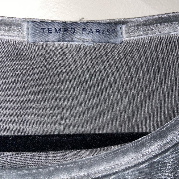 Tempo Paris Top Womens XL Burnout Velvet Whimsigoth Fairy Floral Boho Sheer - Picture 7 of 11